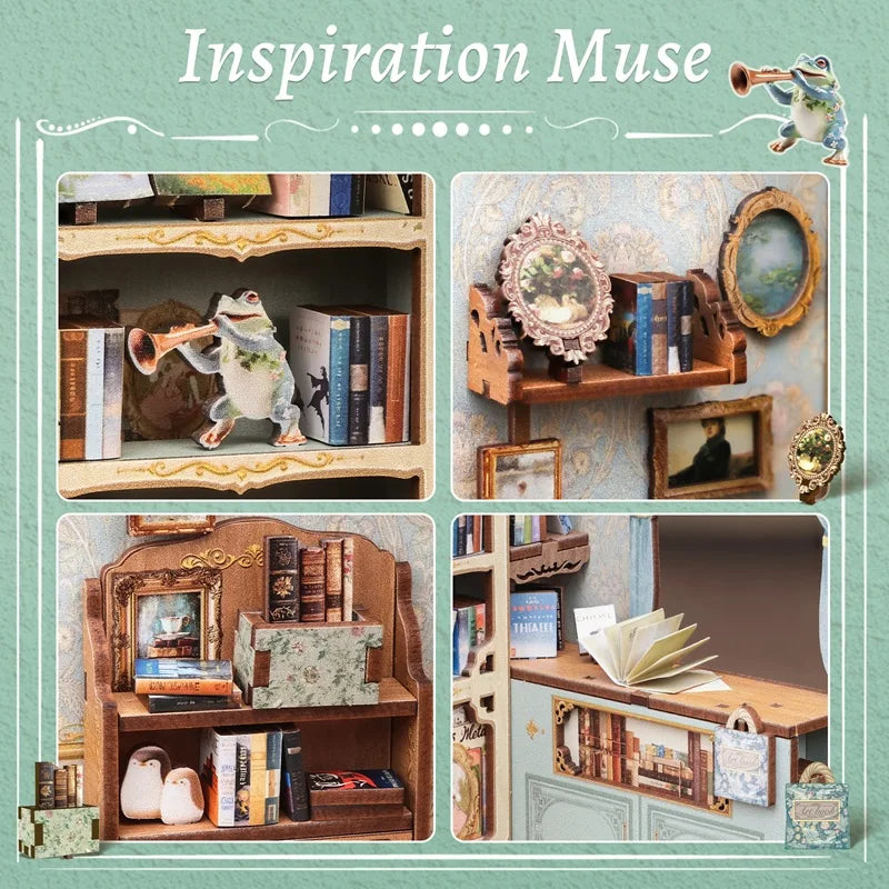 CUTEBEE Muse Bookstore Book Nook Kit