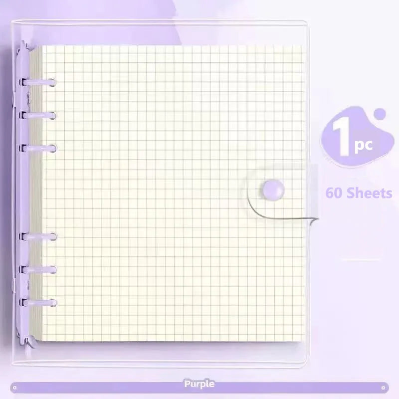 Transparent Loose-Leaf Notebook with Detachable Cover