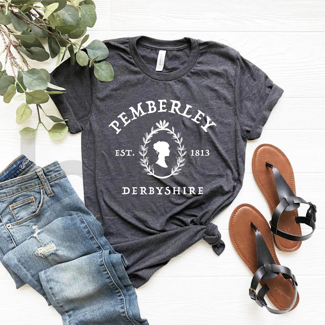 “Pemberley – Est. 1815, Derbyshire” Tee — Pride & Prejudice Inspired