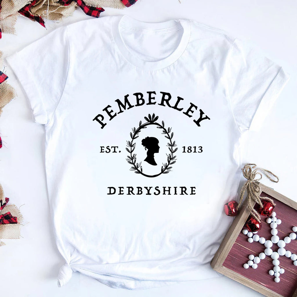 “Pemberley – Est. 1815, Derbyshire” Tee — Pride & Prejudice Inspired