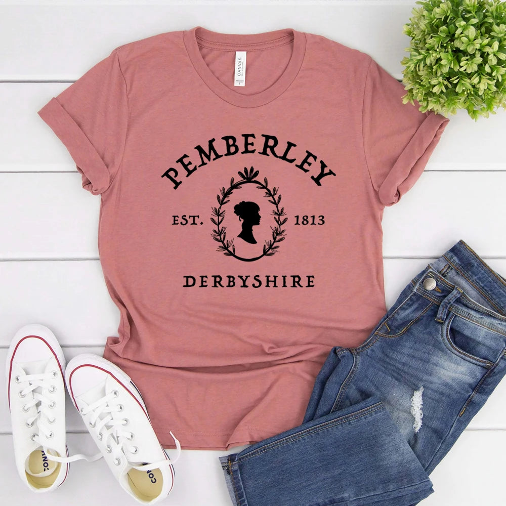 “Pemberley – Est. 1815, Derbyshire” Tee — Pride & Prejudice Inspired