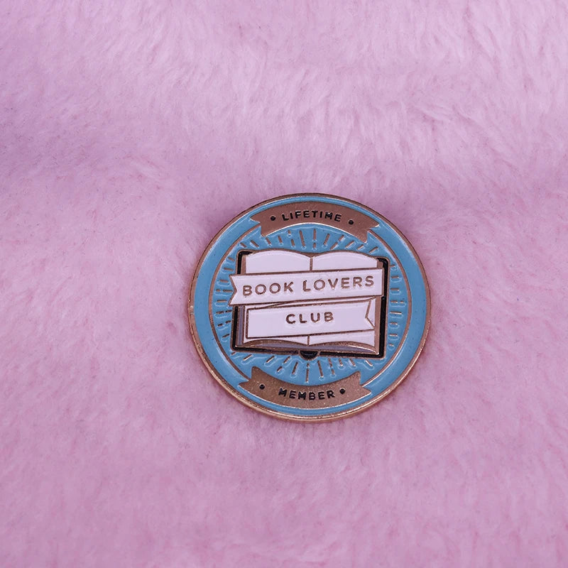 Book Lovers Club Enamel Pin — Cute Bookish Badge for Readers