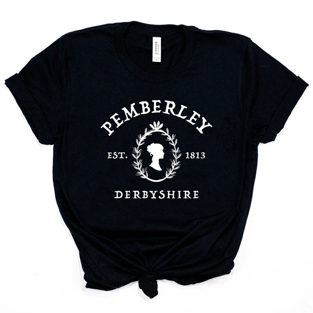 “Pemberley – Est. 1815, Derbyshire” Tee — Pride & Prejudice Inspired