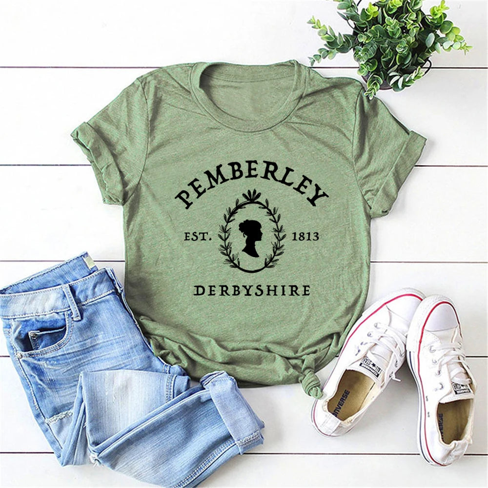 “Pemberley – Est. 1815, Derbyshire” Tee — Pride & Prejudice Inspired