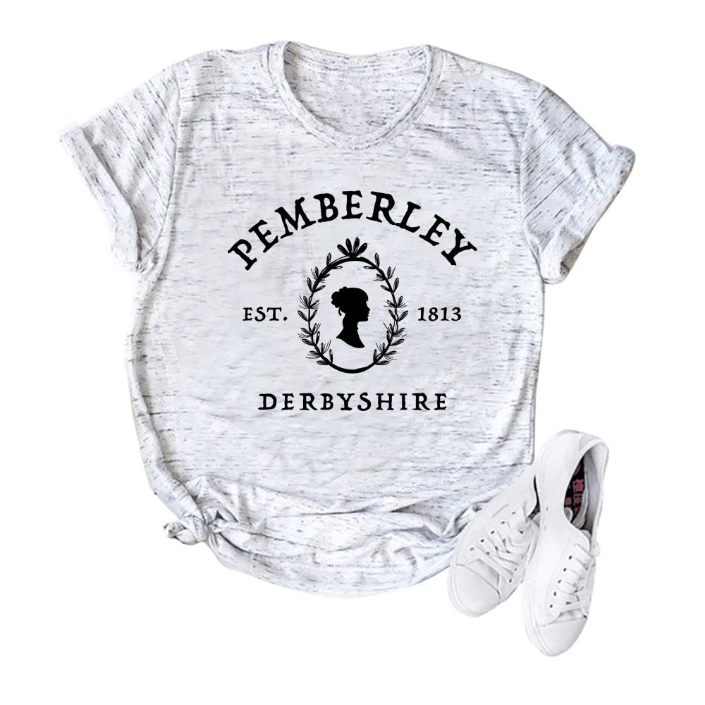 “Pemberley – Est. 1815, Derbyshire” Tee — Pride & Prejudice Inspired