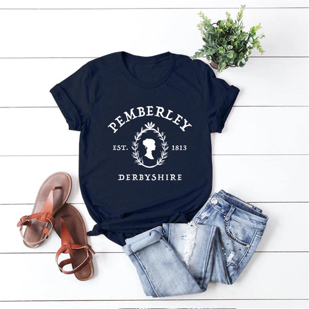 “Pemberley – Est. 1815, Derbyshire” Tee — Pride & Prejudice Inspired