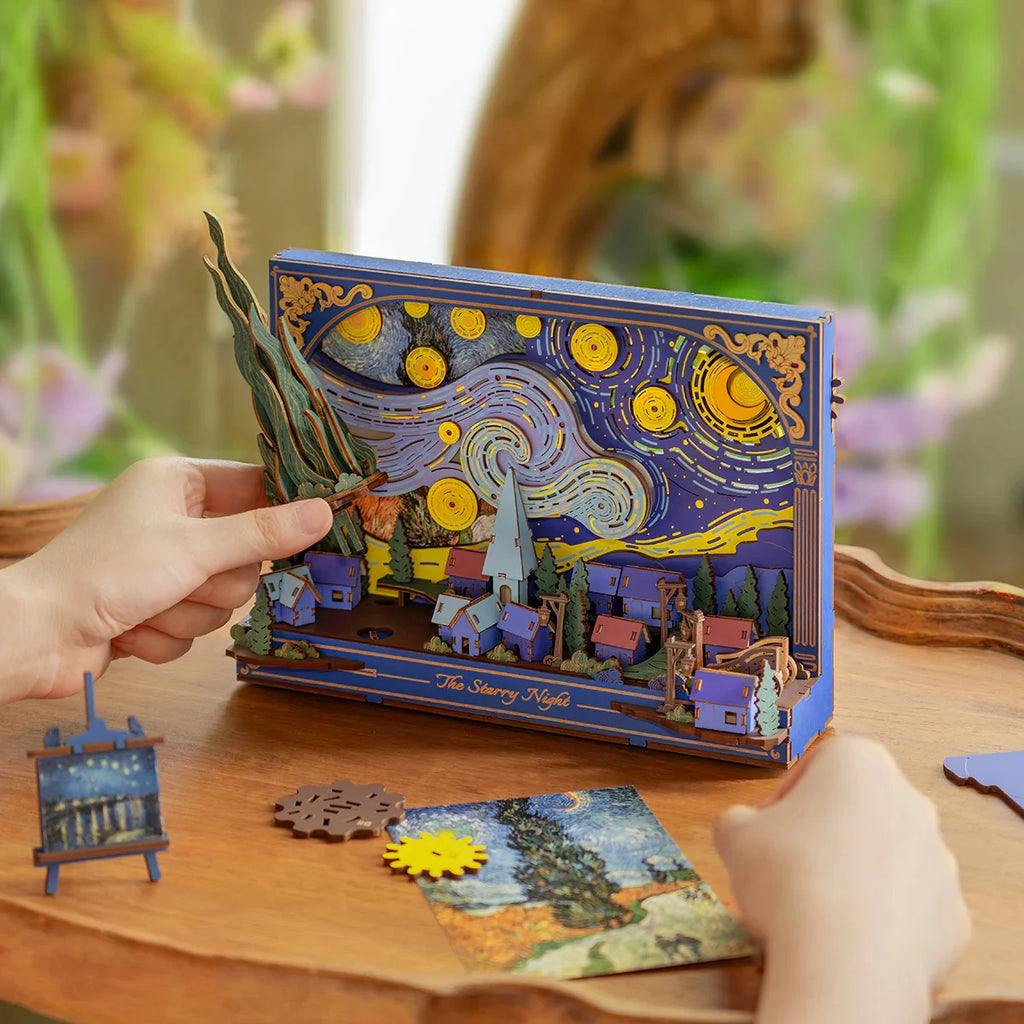 Robotime The Starry Night - 3D Moving Wood Puzzle