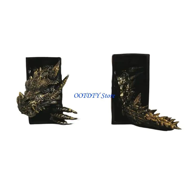 Dragon Guardians — Fantasy Resin Bookends (Set of 2)