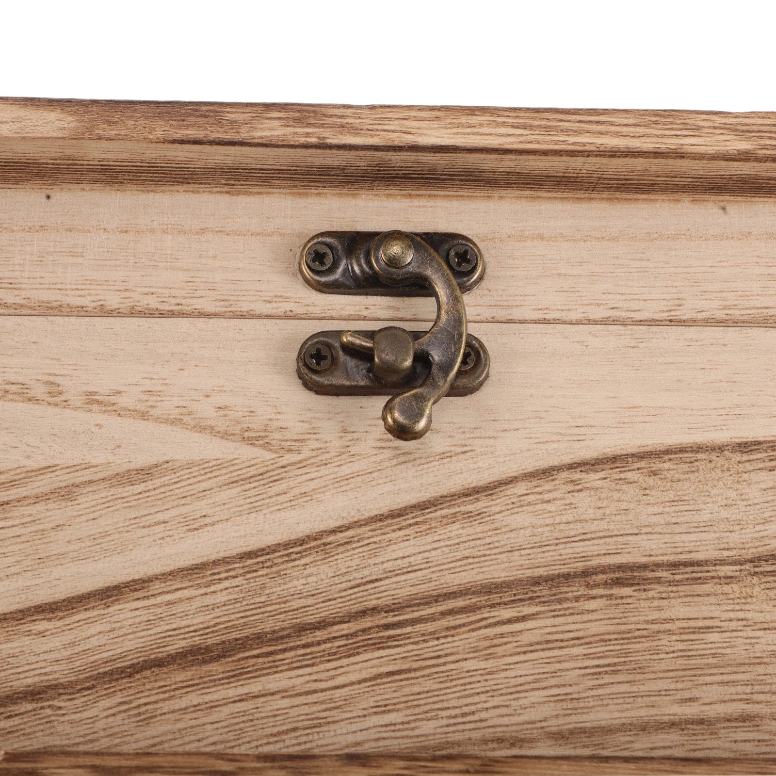 Wooden “Book” Keepsake Box — Hinged Lid, Clasp Lock (Large)