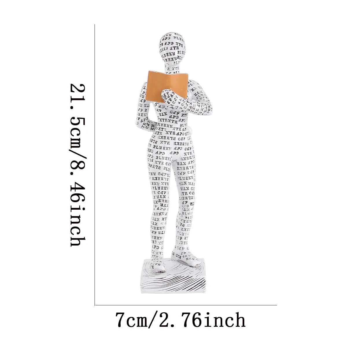 “Paper Muse” Reading Woman Figurines — Bookish Shelf Décor (Resin)