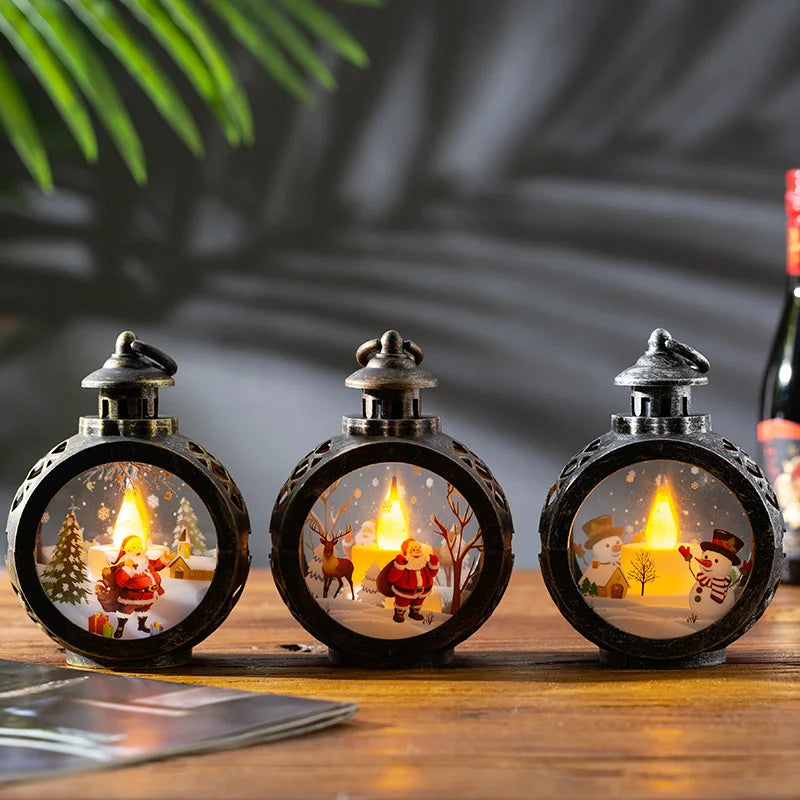 Retro Christmas Night Lights – Festive Mini Lamps for Windows, Desks & Holiday Displays