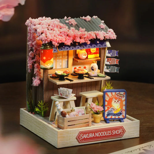Mini DIY Wooden Dollhouse Room Kit