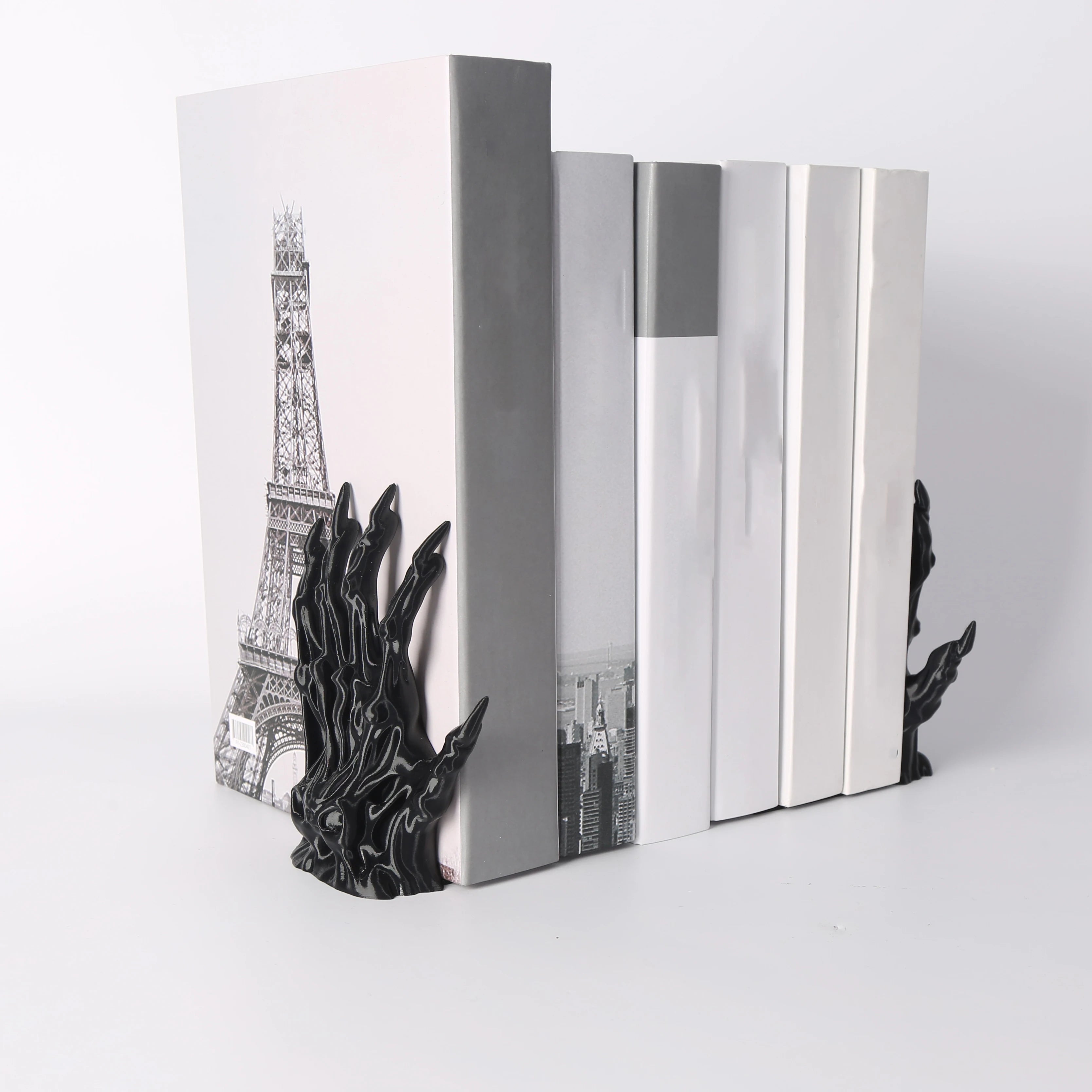 Black Witch Hand Bookends — Gothic Decorative Pair