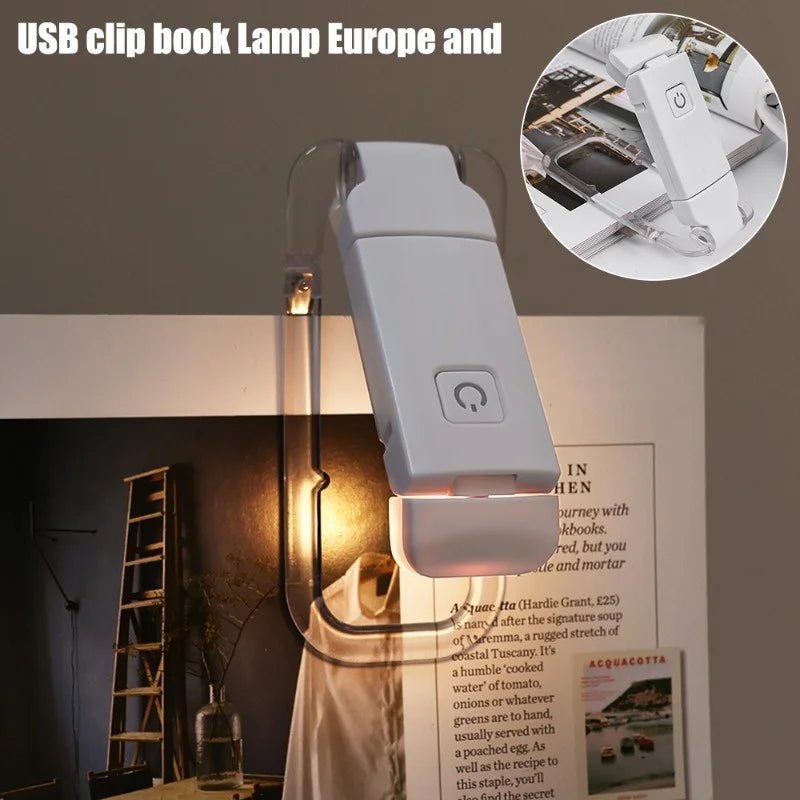 LED USB Rechargeable Book Light — Adjustable Brightness & Color Temperature