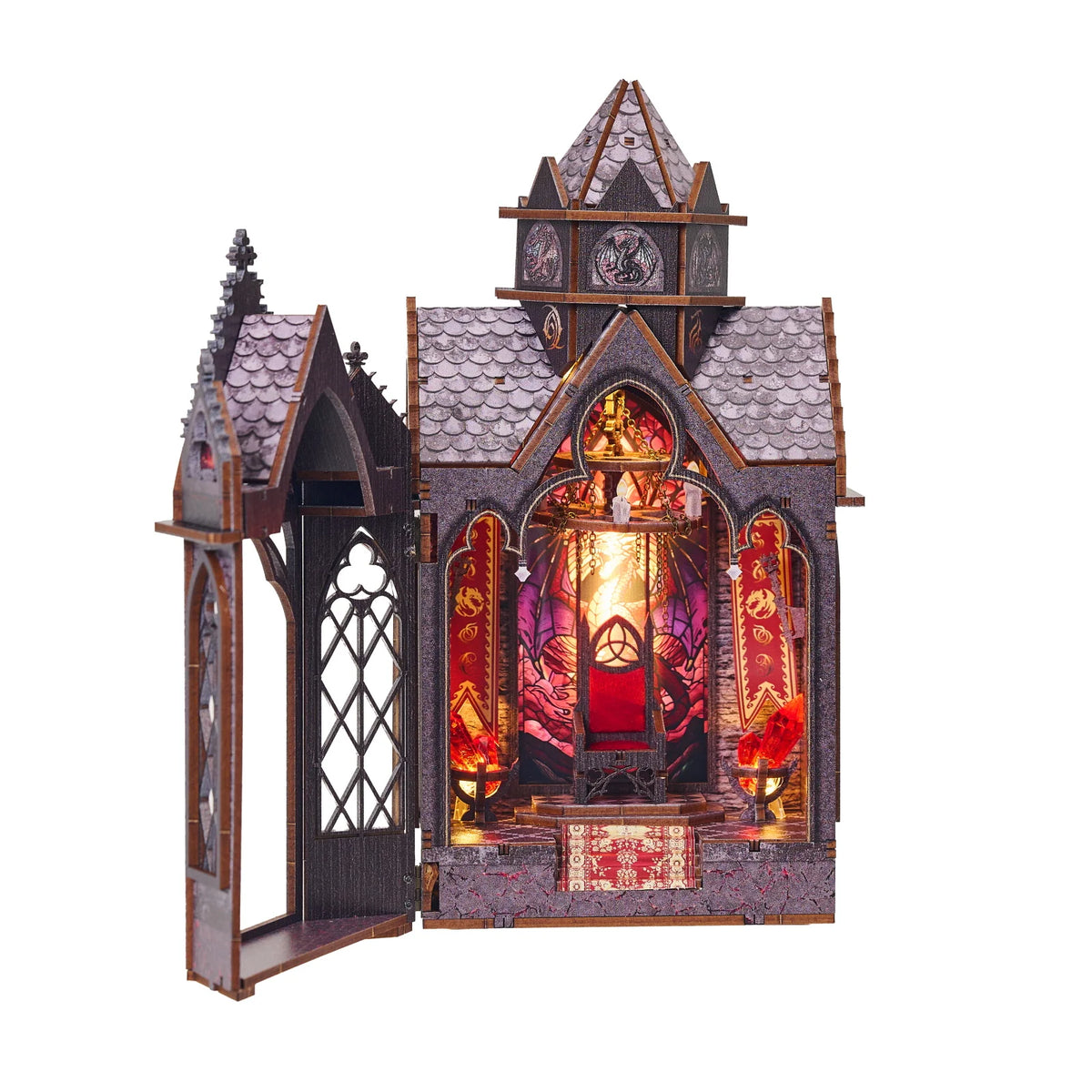 Dragon's Habitat Tower — DIY Wooden Fantasy Miniature Building Kit