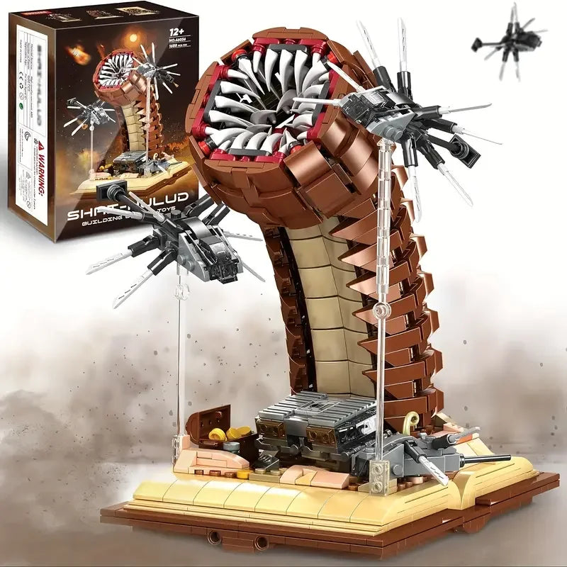 Dune Sandworm Scene Building Blocks — 1,688-Piece Sci-Fi Model