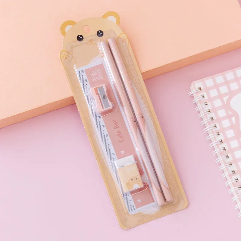 Little Scribblers — Cartoon Stationery Gift Set (5 Pieces)