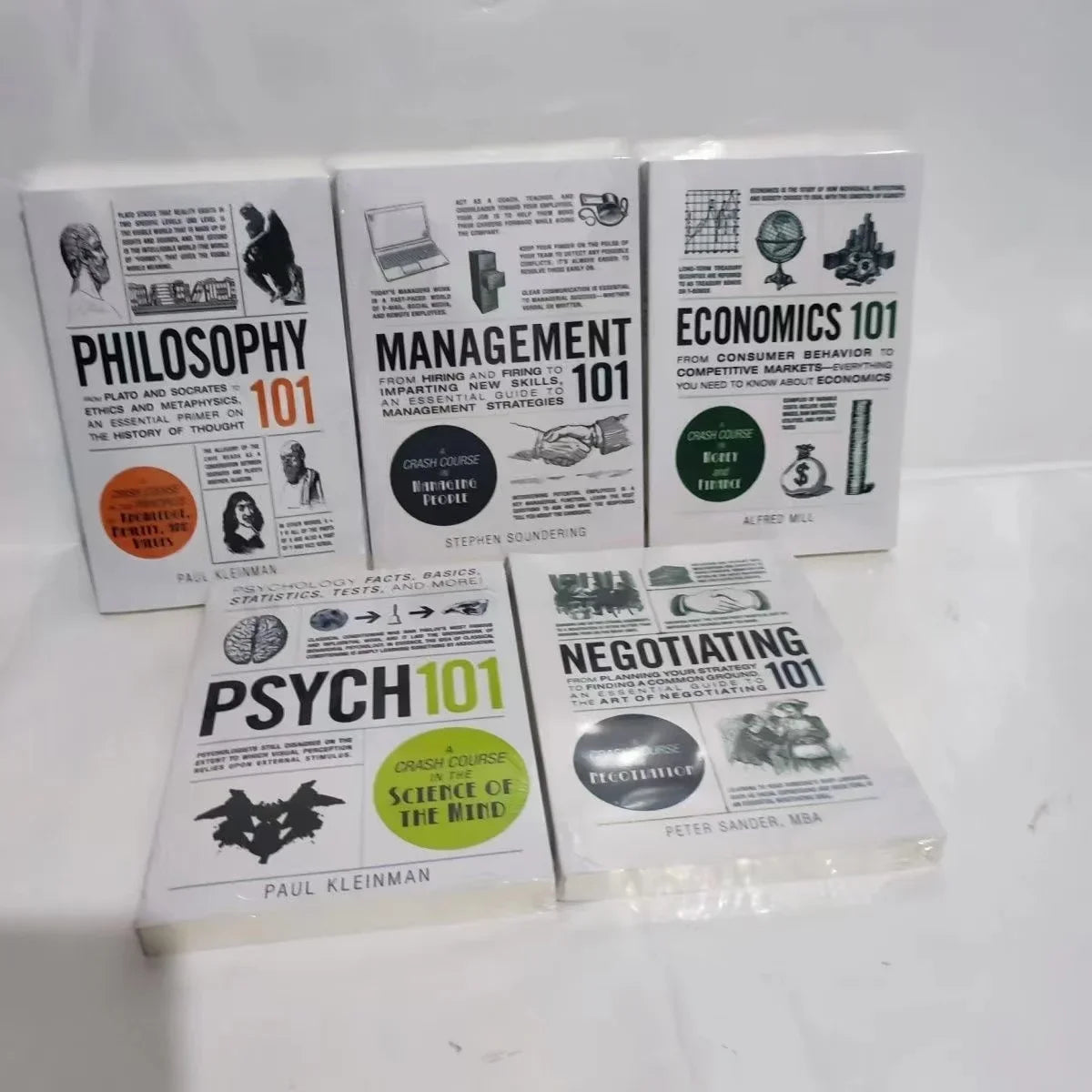 “101 Series” Business Book Collection (5-Book Set) — Philosophy, Management, Economics, Negotiating & Psychology
