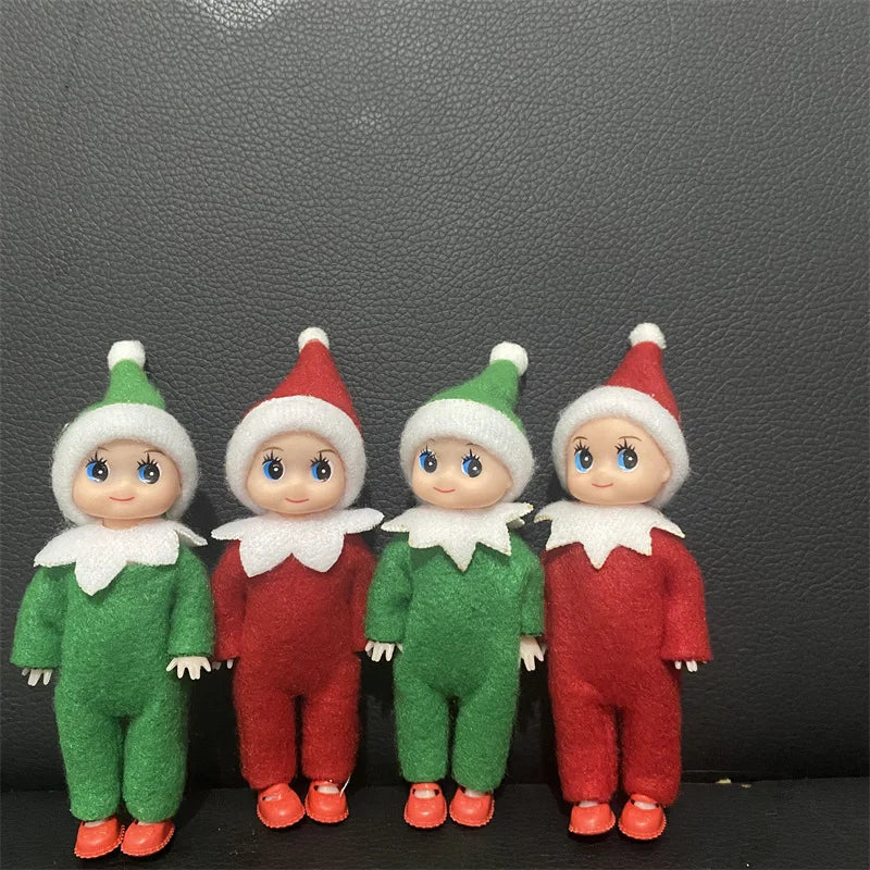Christmas Bookshelf Elf Dolls — Festive Holiday Shelf Decorations & Ornaments