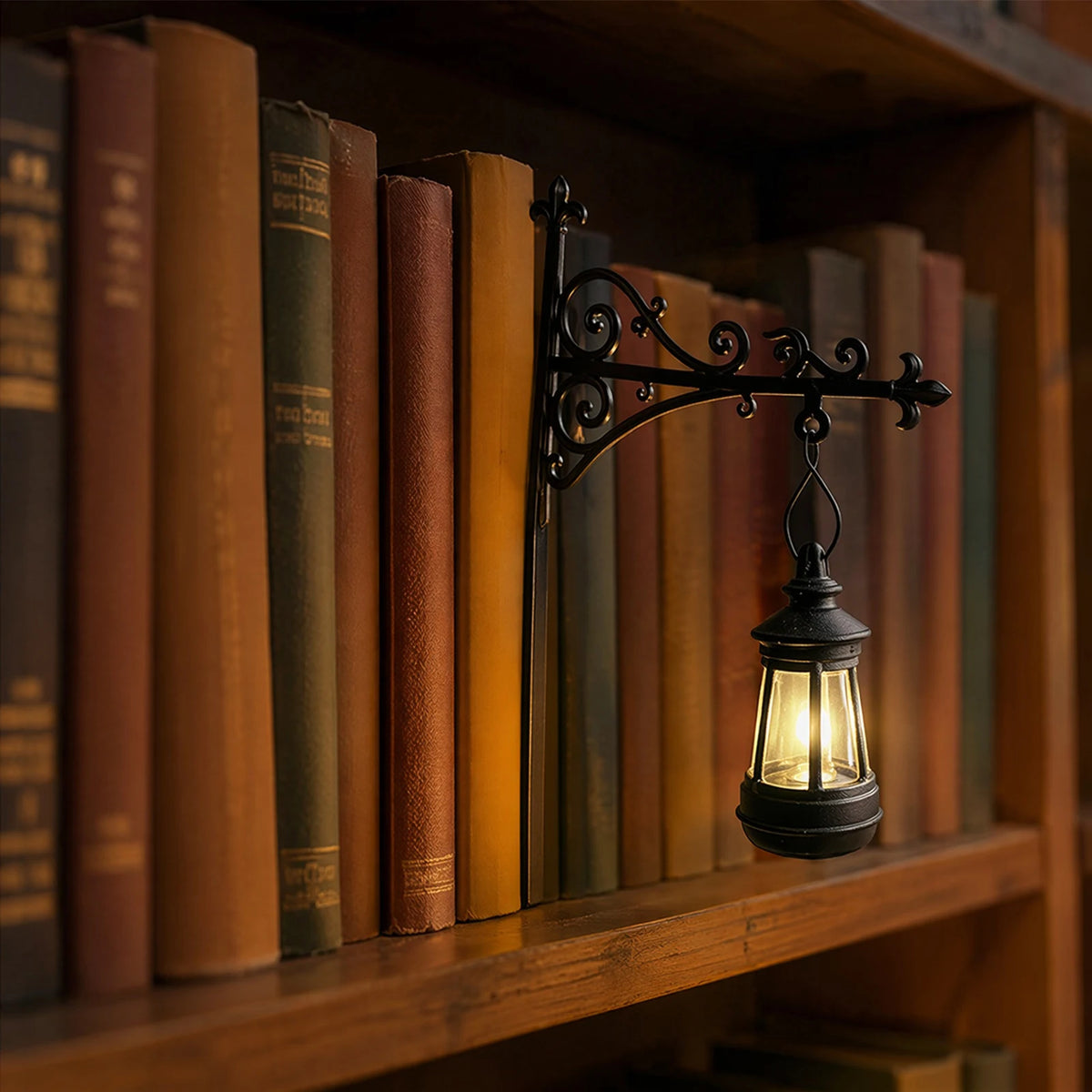 Magic Halloween Library Lantern — Warm LED Bookshelf & Reading Nook Light