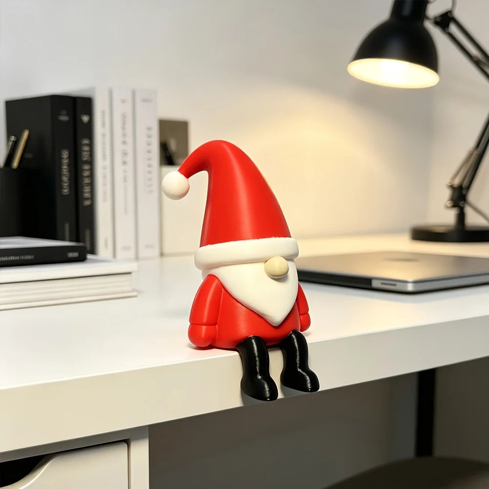 Sitting Christmas Santa — Cute Shelf-Edge Festive Ornament