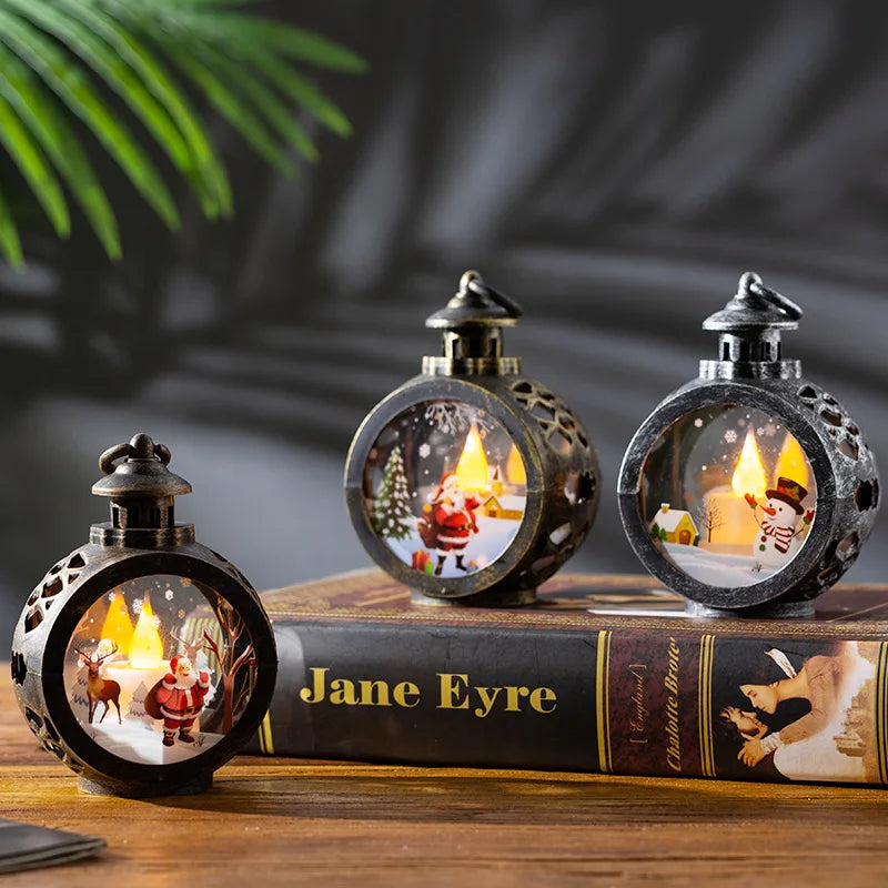 Retro Christmas Night Lights – Festive Mini Lamps for Windows, Desks & Holiday Displays