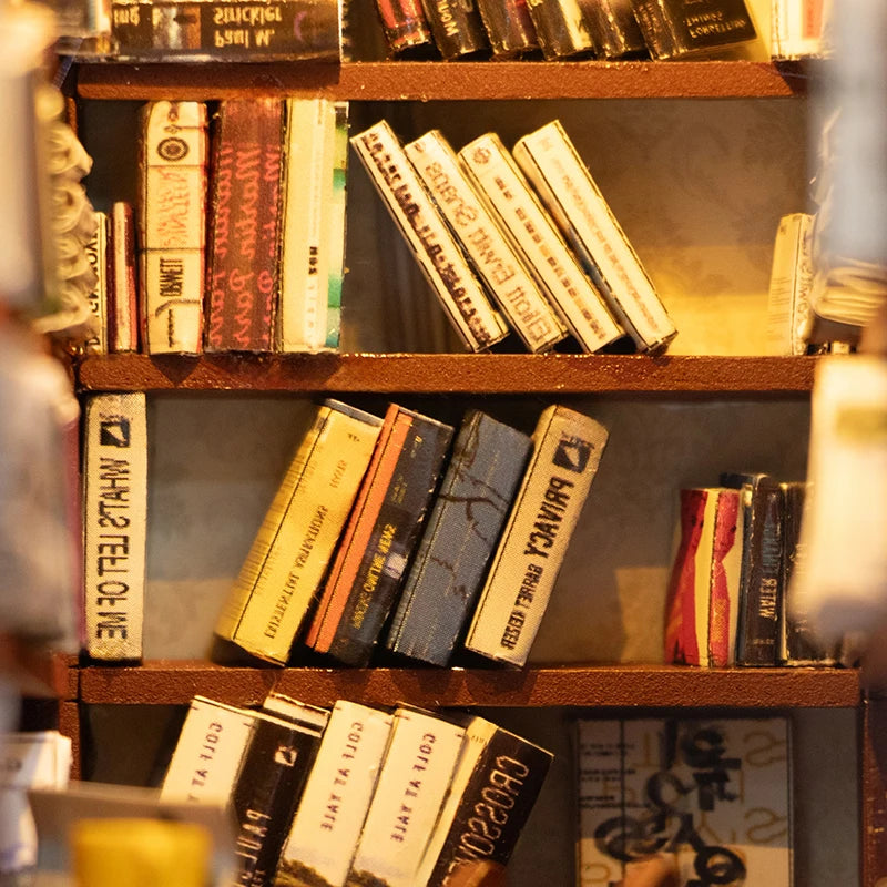 DIY Book Nook Kit — 3D Wooden Miniature Puzzle Bookend Scene (Various Designs)