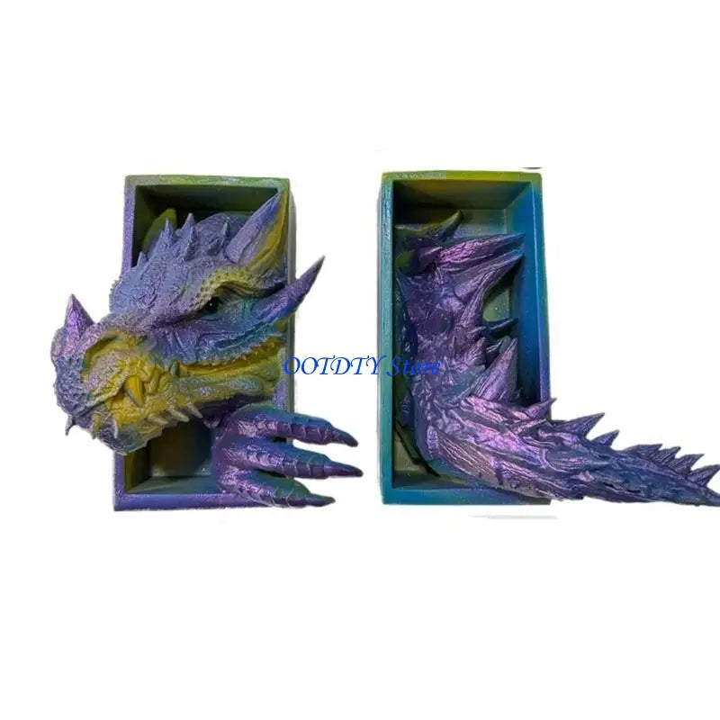 Dragon Guardians — Fantasy Resin Bookends (Set of 2)