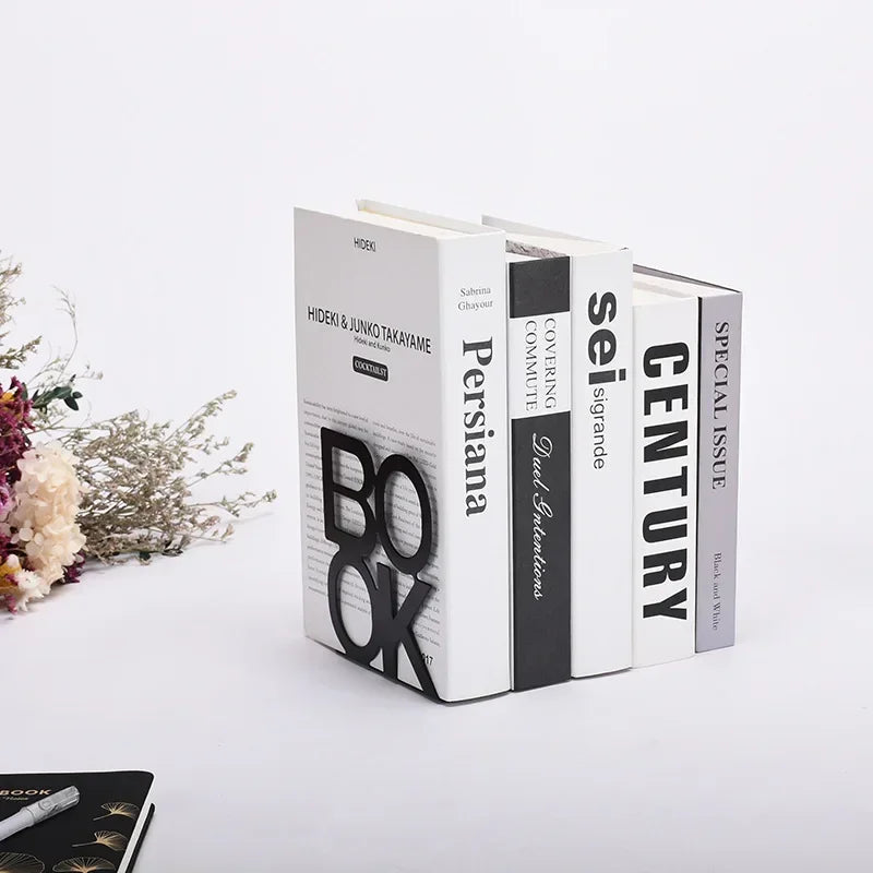 "BOOK" Metal Bookend