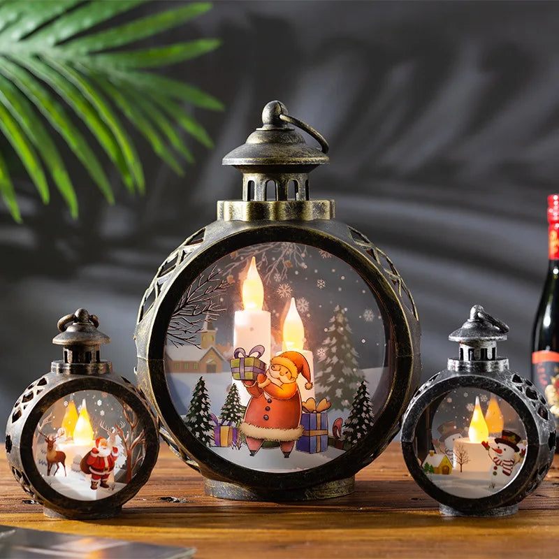 Retro Christmas Night Lights – Festive Mini Lamps for Windows, Desks & Holiday Displays
