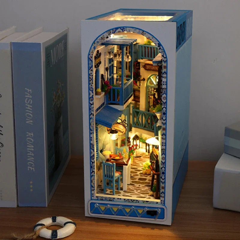 Sea Breeze Casa Wooden DIY Book Nook — Coastal Miniature Escape