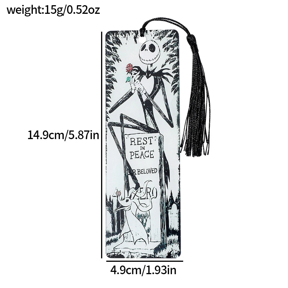 “Nightmare Before Christmas” Acrylic Bookmark with Tassel — Horror Movie Book Lover Gift