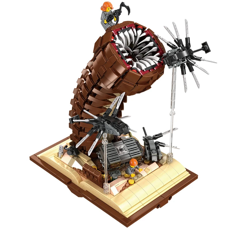 Dune Sandworm Scene Building Blocks — 1,688-Piece Sci-Fi Model