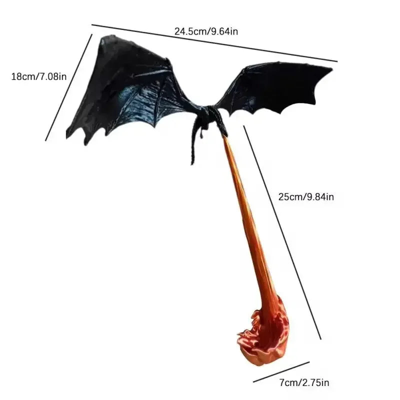 Dragon Flame Book Nook — Fire-Breathing Bookshelf Decoration