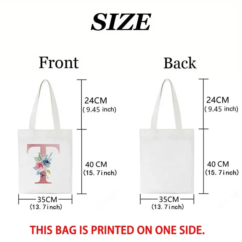 Floral Book Lover Tote Bag — Canvas Shoulder Bag for Readers (9 Designs)