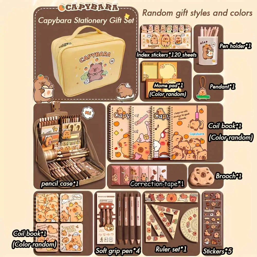 Cute Capybara Stationery Gift Set — Adorable Study & Office Essentials