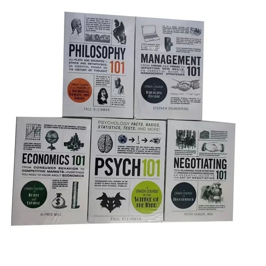 “101 Series” Business Book Collection (5-Book Set) — Philosophy, Management, Economics, Negotiating & Psychology