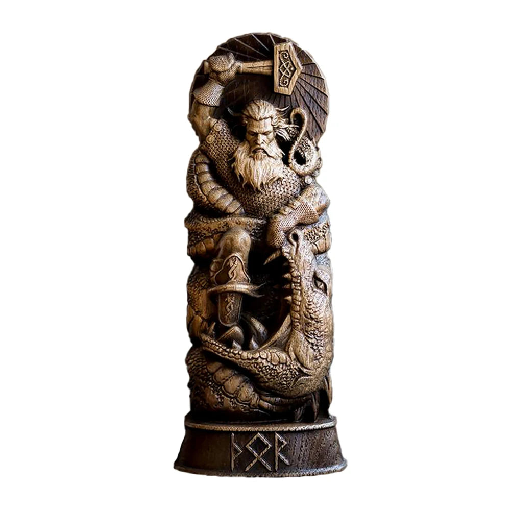 Norse Gods Statues — Odin, Thor, Loki & Freya Viking Mythology Sculptures