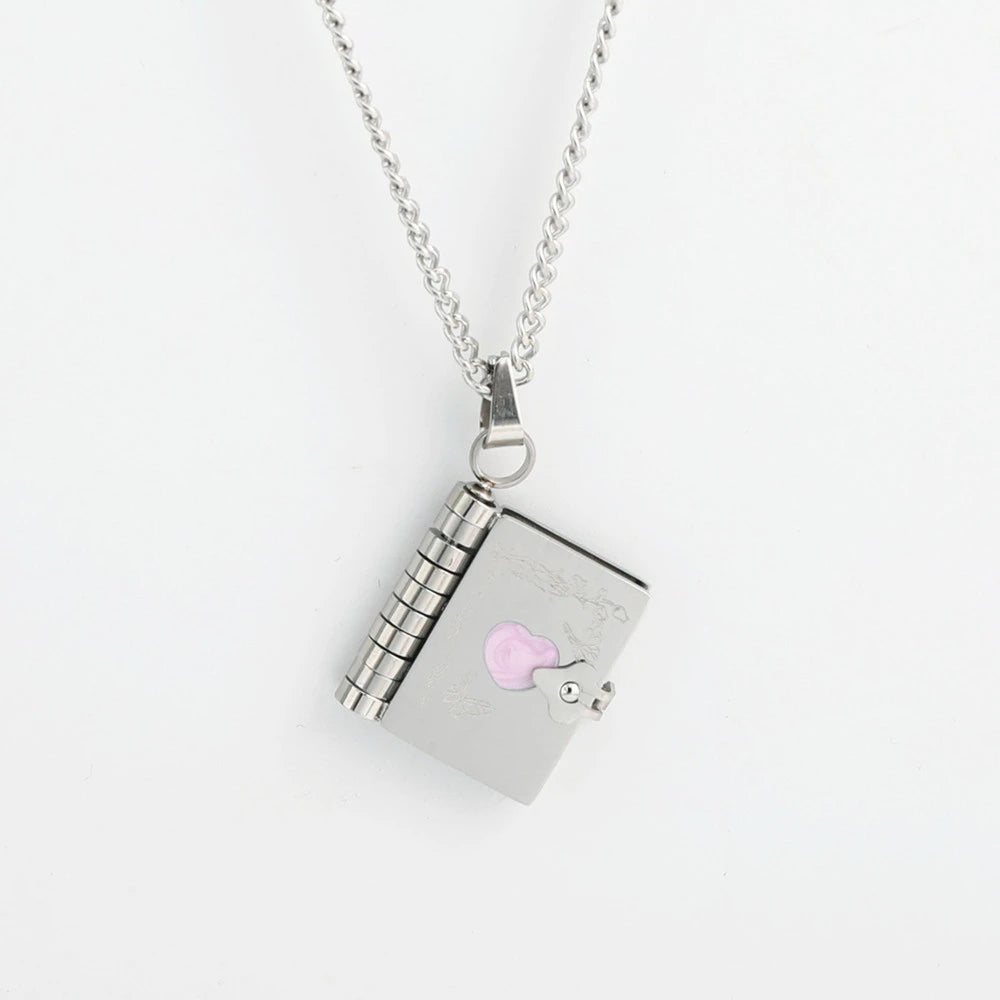 “For All Those Who Found Themselves in Books” — Engraved Book Necklace
