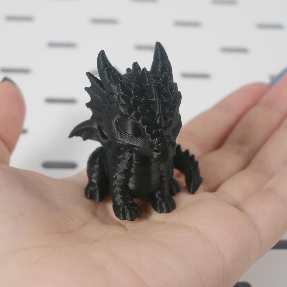 Baby Dragon Figurine — Cute Mini 3D Printed Fantasy Ornament