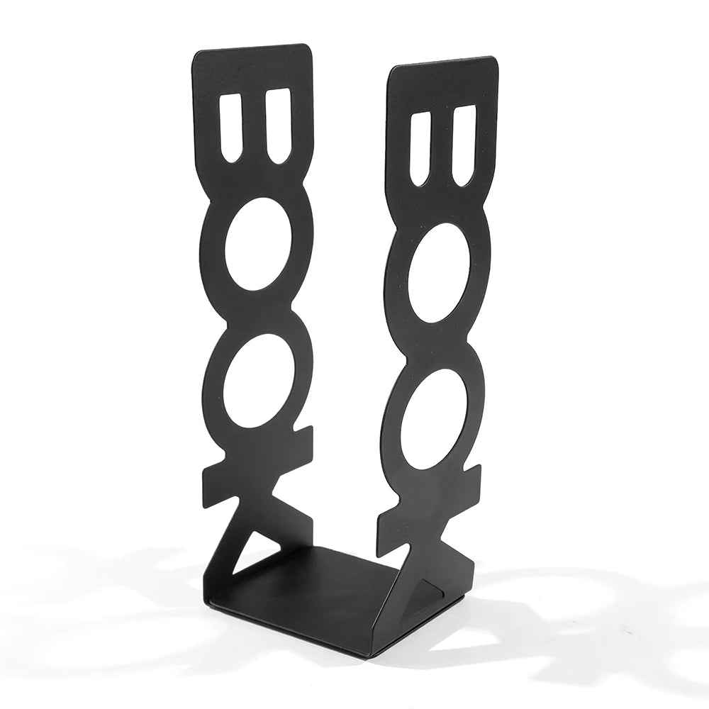 "BOOK" Letter Metal Bookends
