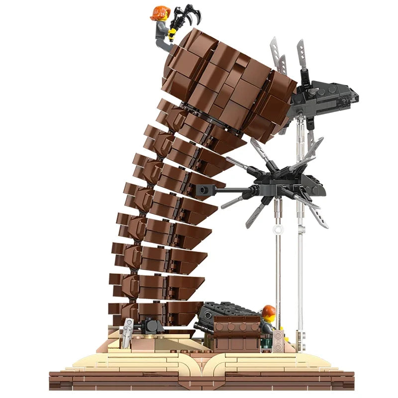 Dune Sandworm Scene Building Blocks — 1,688-Piece Sci-Fi Model