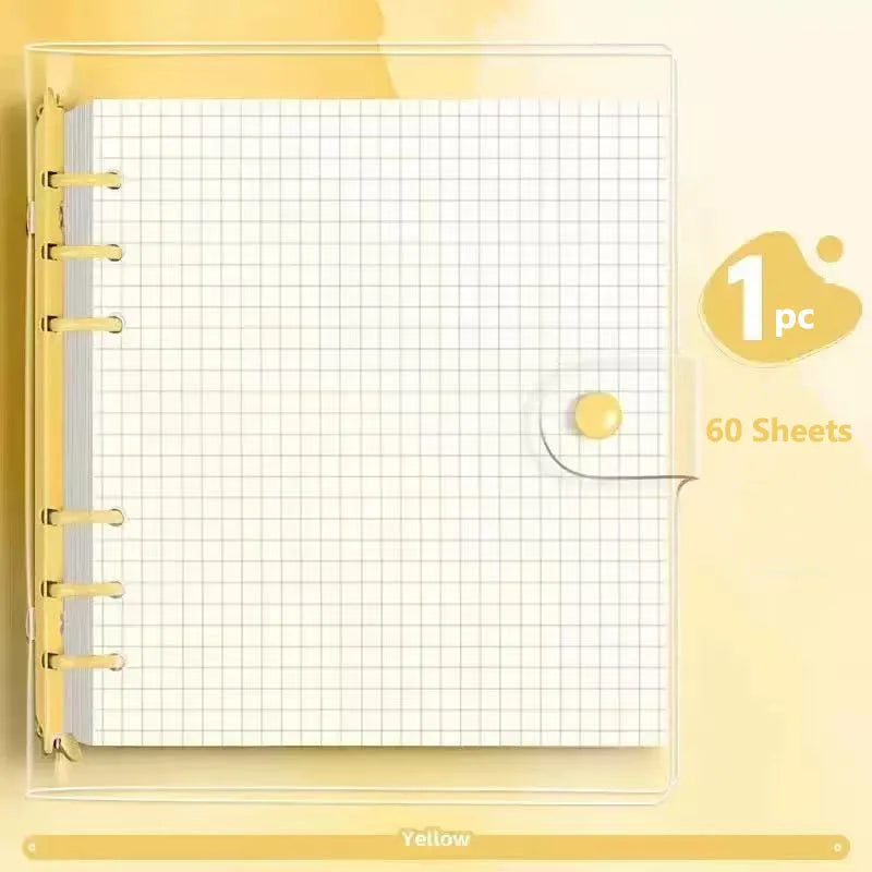 Transparent Loose-Leaf Notebook with Detachable Cover