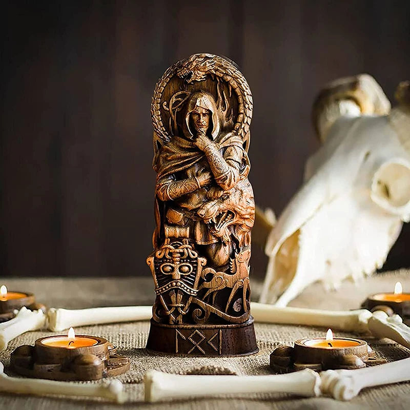 Norse Gods Statues — Odin, Thor, Loki & Freya Viking Mythology Sculptures