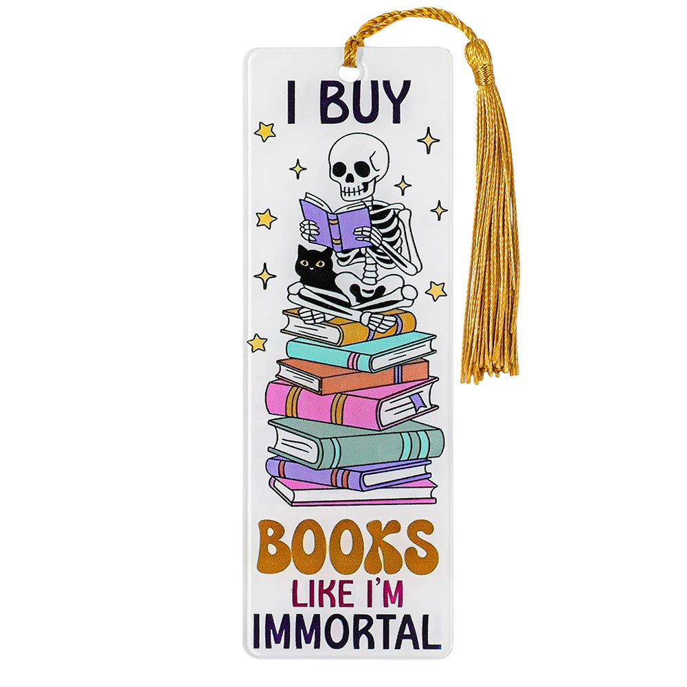 Halloween Ghost & Skeleton Bookmarks — Spooky Page Holders (Pick 1 or Full Set of 8)