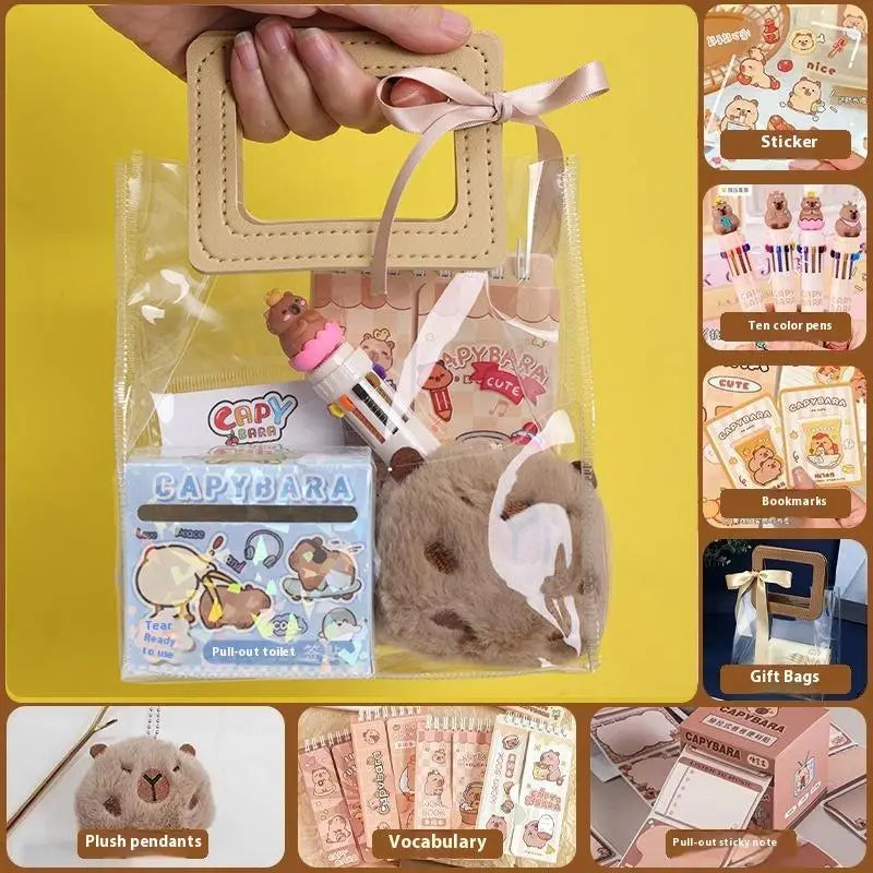 Capybara Club — Kawaii Stationery & Accessories Gift Set