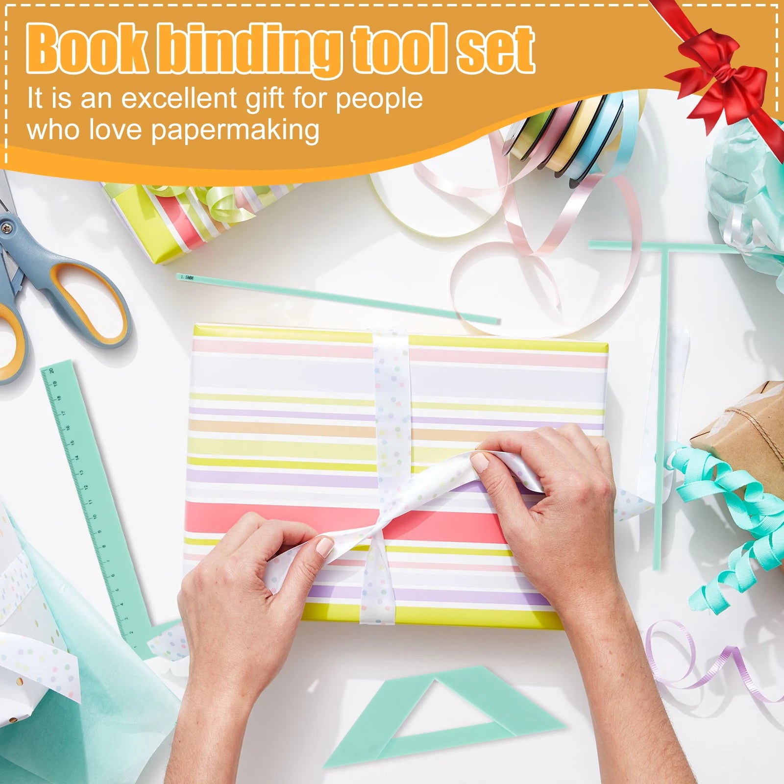 DIY Bookbinding & Scrapbook Kit — Cover Rulers or Complete Stitching Set