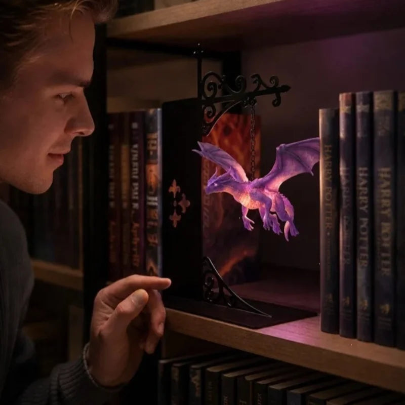 Dragon or Woodland Creature Bookshelf Lights — Decorative Bookcase Lamps & Ornaments