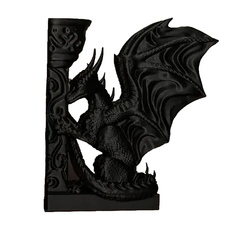 Dragon Wing Bookends — In Gold or Black Fantasy