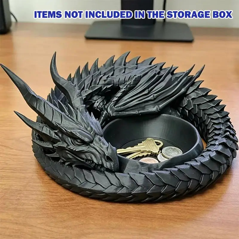 Dragon's Treasure Tray — 3D Printed Fantasy Jewellery & Trinket Holder
